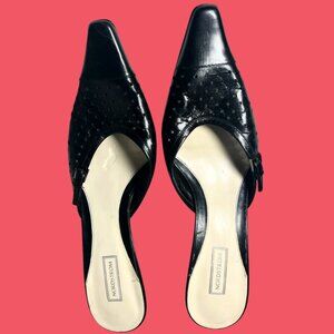 Nordstrom Black Pointed-Toe Slingback Heels